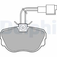 Set of brake linings, disc brake