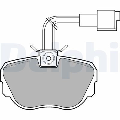 Set of brake linings, disc brake