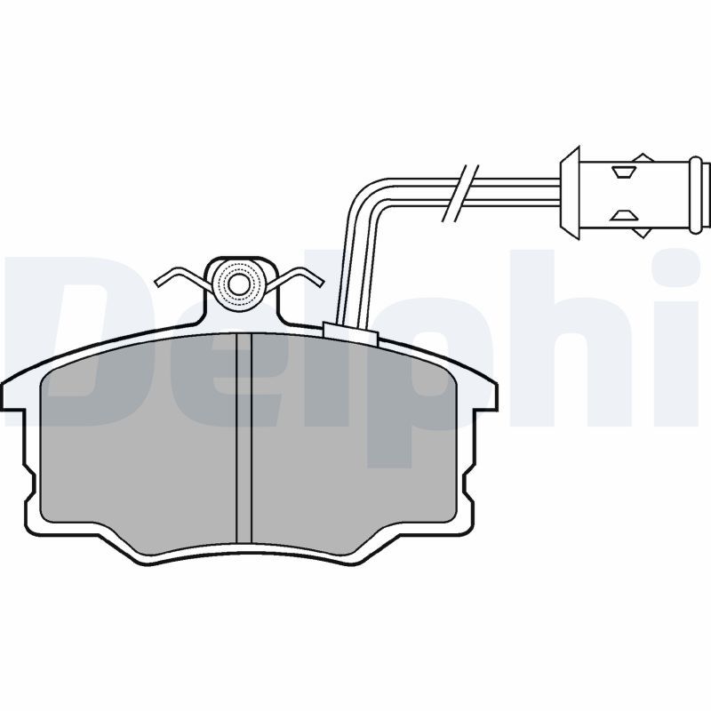 Set of brake linings, disc brake