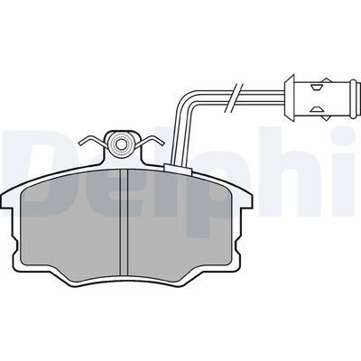 Set of brake linings, disc brake