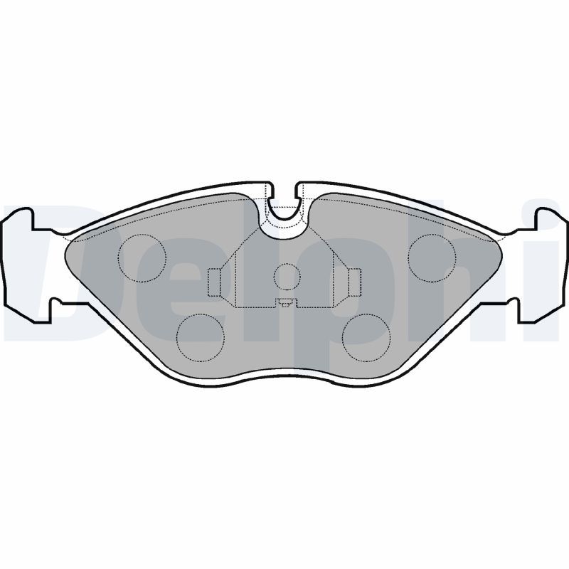 Set of brake linings, disc brake