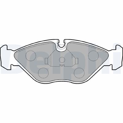 Set of brake linings, disc brake