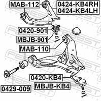 Repair kit, lower/upper ball joint