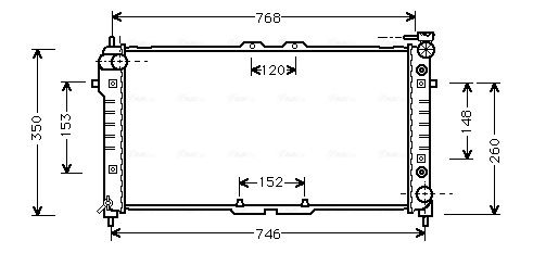 Radiator, engine cooling system