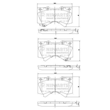 Set of brake linings, disc brake