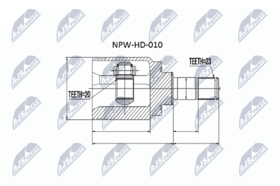 Set of hinges, drive shaft