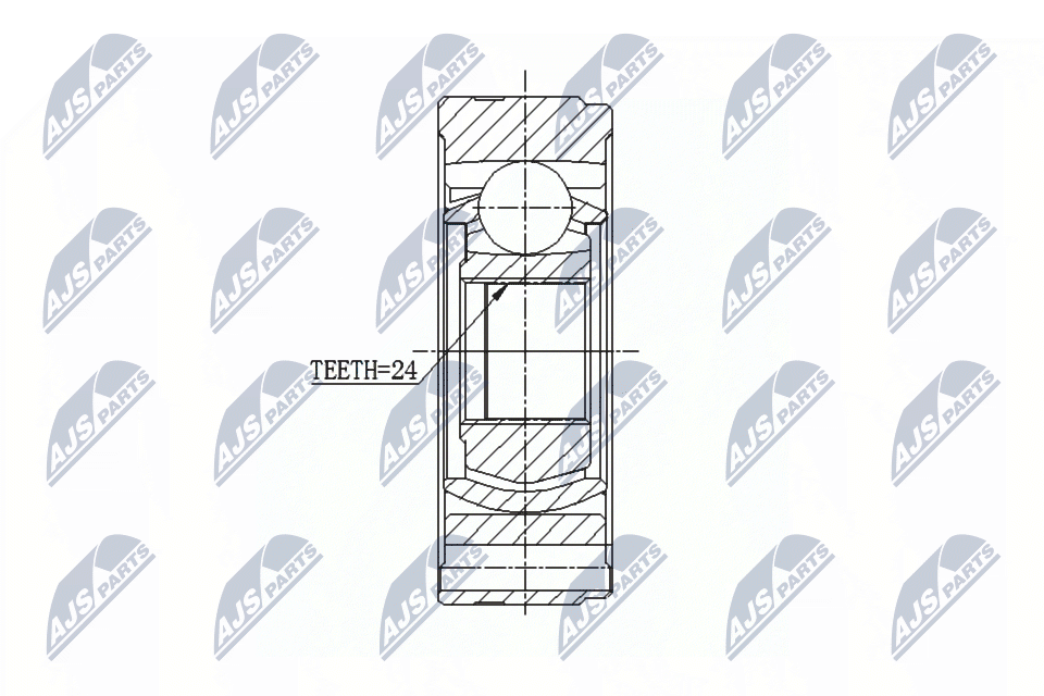 Set of hinges, drive shaft