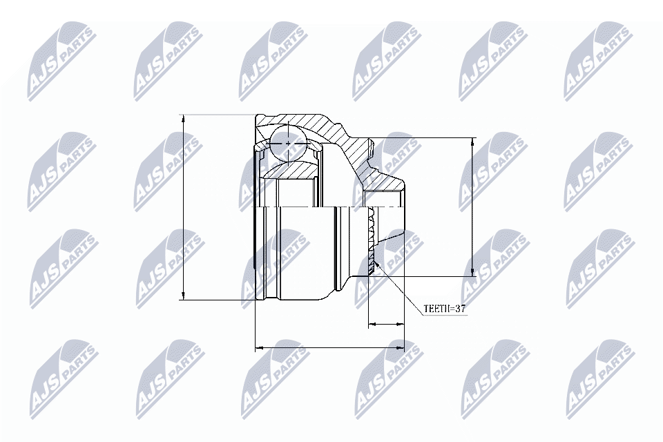 Set of hinges, drive shaft