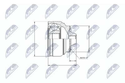 Set of hinges, drive shaft