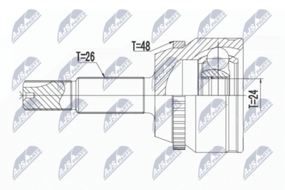 Set of hinges, drive shaft