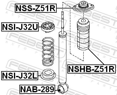 Upper support, shock absorber strut