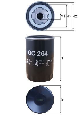 Фільтр оливний двигуна KNECHT OC264