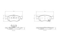 Set of brake linings, disc brake