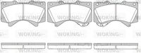 Set of brake linings, disc brake