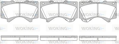 Set of brake linings, disc brake