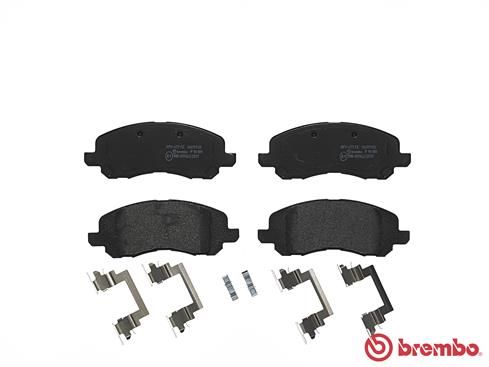 Set of brake linings, disc brake