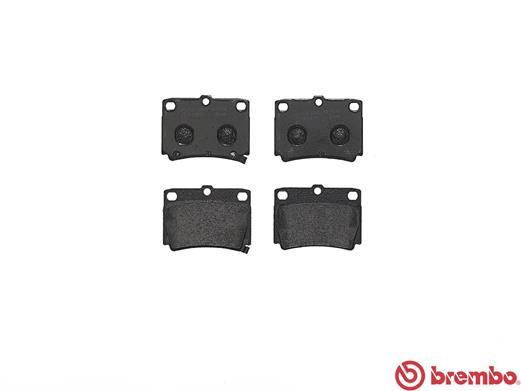 Set of brake linings, disc brake