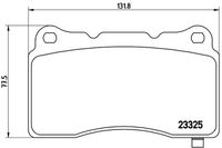 Set of brake linings, disc brake