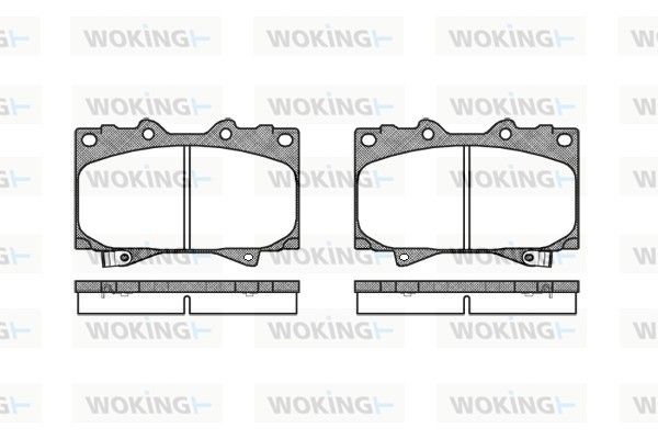 Set of brake linings, disc brake