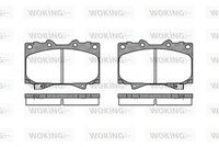 Set of brake linings, disc brake