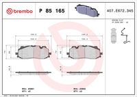 Set of brake linings, disc brake