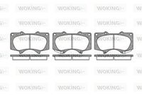 Set of brake linings, disc brake