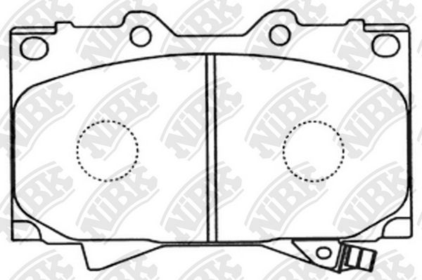 Set of brake linings, disc brake