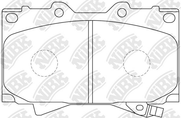 Set of brake linings, disc brake