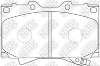 Set of brake linings, disc brake