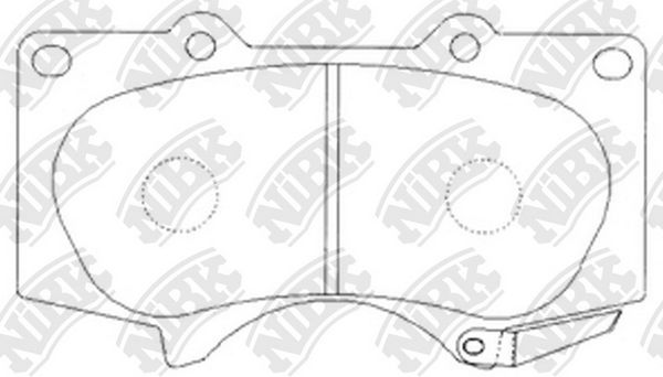 Set of brake linings, disc brake