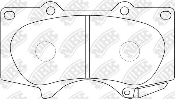 Set of brake linings, disc brake