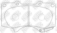 Set of brake linings, disc brake