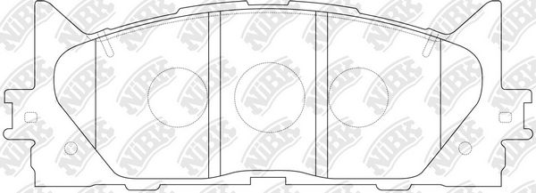 Set of brake linings, disc brake