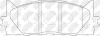 Set of brake linings, disc brake