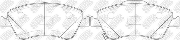 Set of brake linings, disc brake