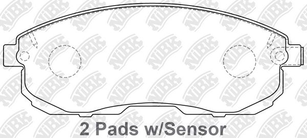 Set of brake linings, disc brake