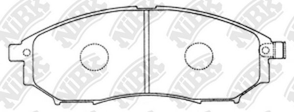 Set of brake linings, disc brake