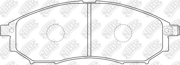 Set of brake linings, disc brake