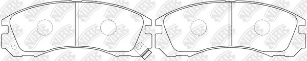 Set of brake linings, disc brake