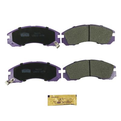 Set of brake linings, disc brake