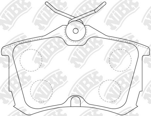 Set of brake linings, disc brake