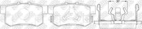 Set of brake linings, disc brake