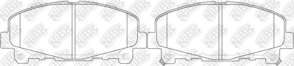 Set of brake linings, disc brake