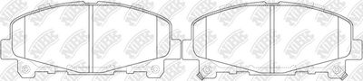 Set of brake linings, disc brake