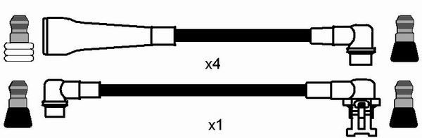 A set of high voltage wires