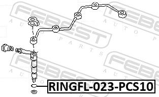 Sealing ring, injection valve