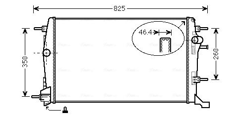 Radiator, engine cooling system