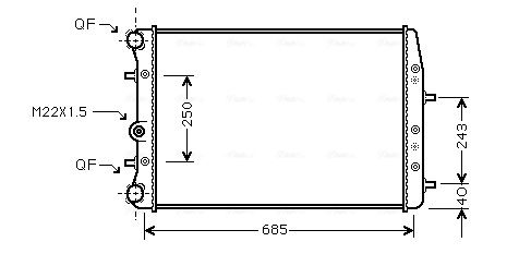 Radiator, engine cooling system