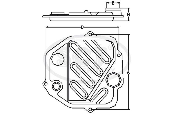 A set of hydraulic filters, automatic transmission