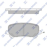 Set of brake linings, disc brake